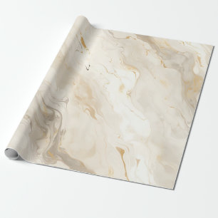 Marble Pastel Cream Gold Wrapping Paper