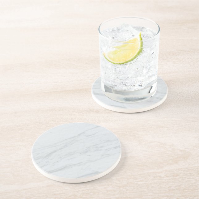 Marble Pastel Stone Texture Glitter Watercolor Coaster (Side)