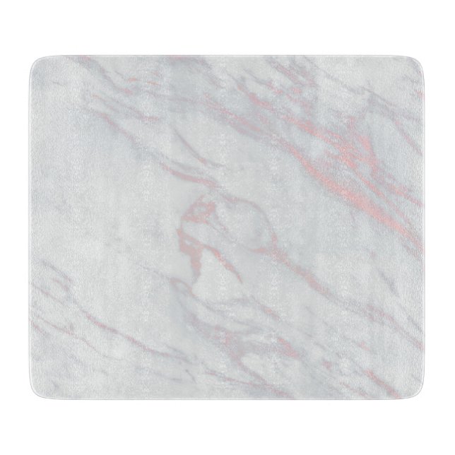 Marble Pastel Stone Texture Glitter Watercolor Cutting Board (Front)