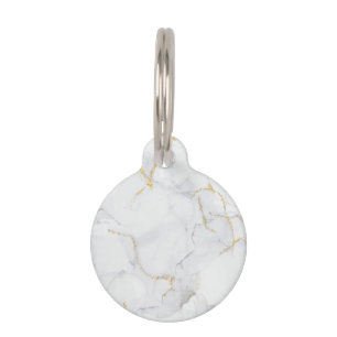 Marble Pastel Stone Texture Glitter Watercolor Pet Tag