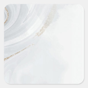 Marble Pastel Stone Texture Square Stickers