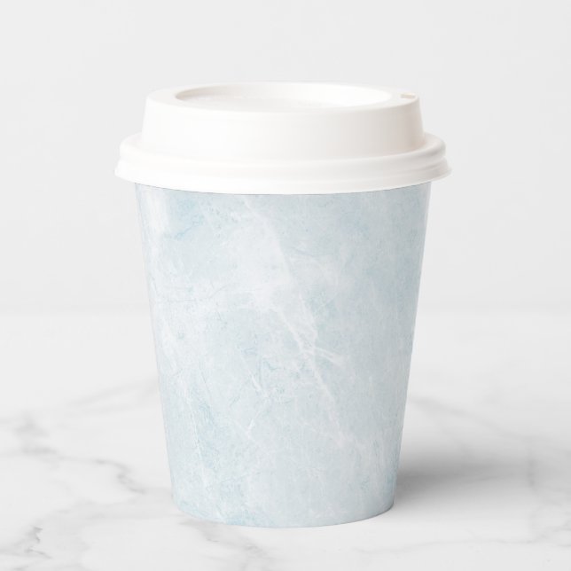 Marble Pastel Stone Textured 8oz Paper Cup (Front)