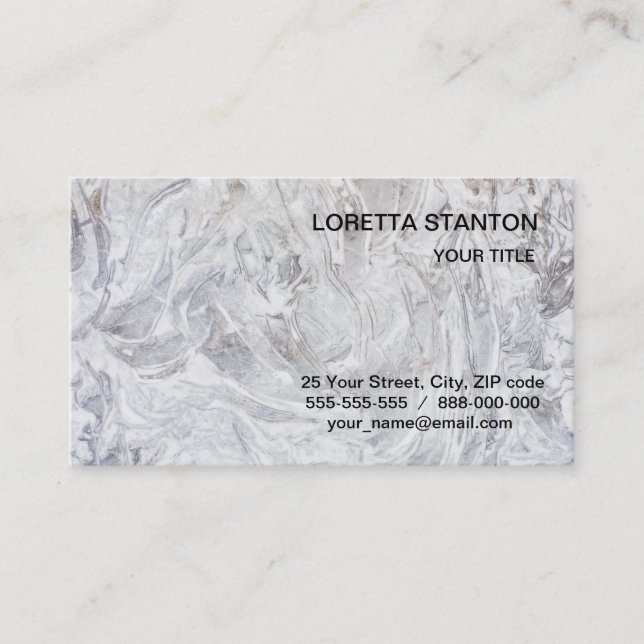 Marble pattern business card (Front)