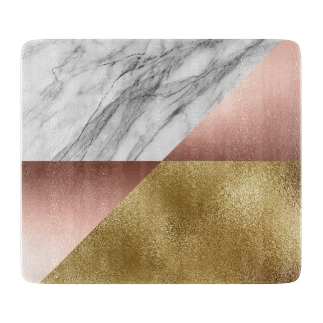 Marble Pattern Geometric Cutting Board (Front)
