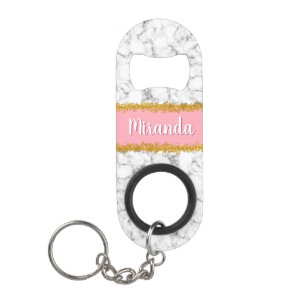 Marble Pattern on Pink with Gold Glitter