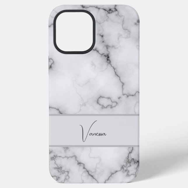 Marble Pattern Personalisation iPhone Case (Back)