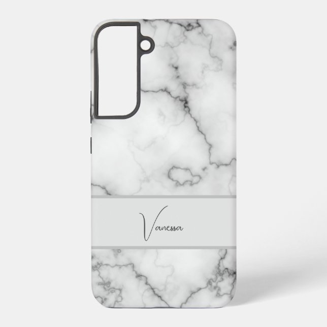 Marble Pattern Personalisation Samsung Galaxy S22+ Case (Back)