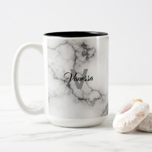 Marble Pattern Personalisation Two-Tone Coffee Mug