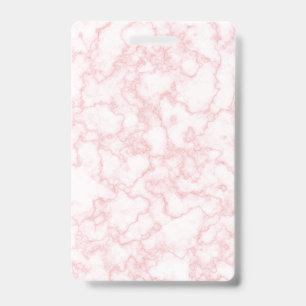 Marble Pattern Pink ID Badge