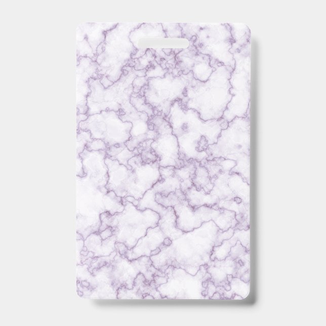Marble Pattern Purple ID Badge (Front)