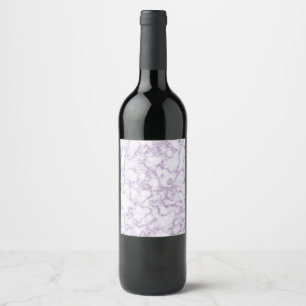 Marble Pattern Purple Wine Label