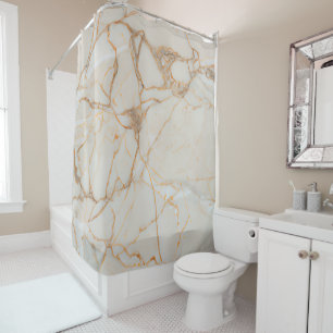 Marble Pattern Shower Curtain