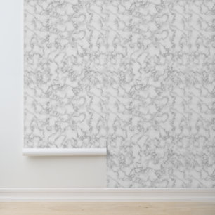 Marble Pattern Simple Minimalist Modern Grey White Wallpaper