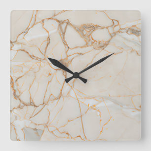 Marble Pattern Square Wall Clock