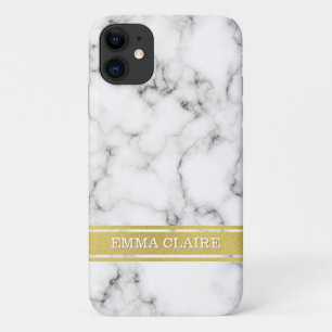 Marble Pattern with Gold Name Plate Case-Mate iPhone Case