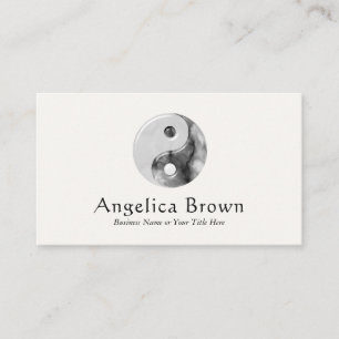 Marble Pattern Yin Yang Business Card