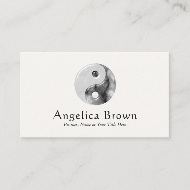 Marble Pattern Yin Yang Business Card (Front)
