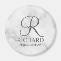 Marble Personalised Groomsman's Name and Monogram