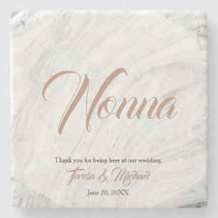 Marble, Personalised place card Stone Coaster