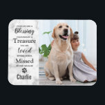 Marble Pet Dog Memorial Remembrance Photo Magnet<br><div class="desc">Celebrate your best friend and cherish those precious memories with a custom unique Pet Memorial and Keepsake in a modern white marble design. This dog photo memorial magnet is the perfect gift for yourself, family or friends to honour those loved . We hope your pet photo memorial magnet will bring...</div>