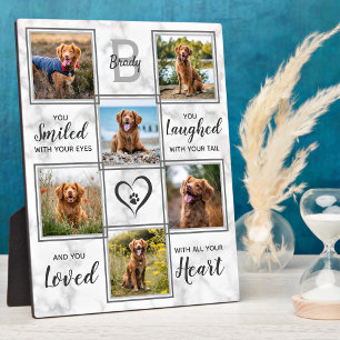 Marble Pet Memorial Photo Collage Keepsake Plaque