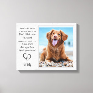 Marble Pet Memorial Remembrance Dog Keepsake Canvas Print