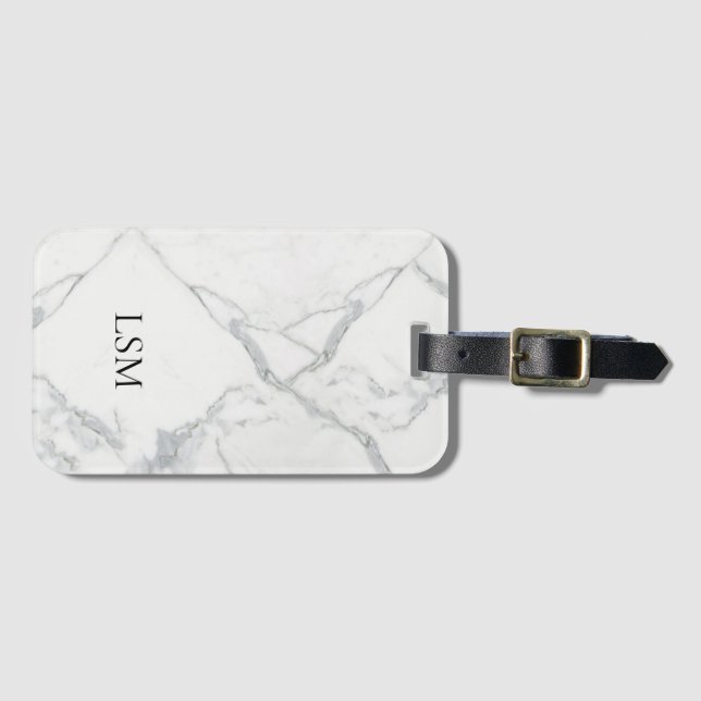 Marble Phone Wallet Case Luggage Tag (Front Horizontal)