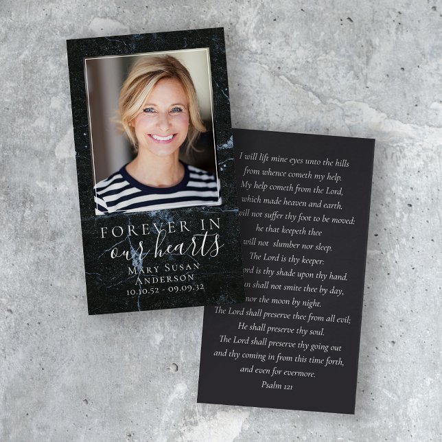 Marble Photo Funeral Memorial Prayer Card (Creator Uploaded)