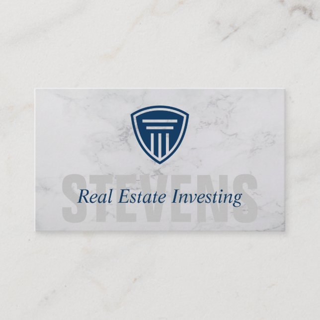 Marble | Pillar Icon | Investing Business Card (Front)