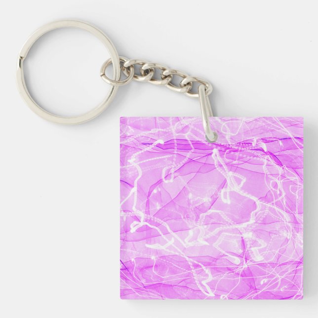 Marble Pink Digital Paper-21643 Key Ring (Front)