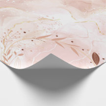Marble Pink Glitter Wrapping Paper