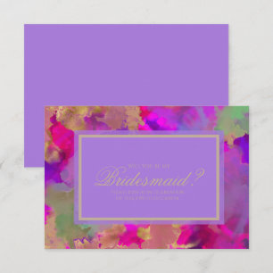 Marble pink, purple, gold ink invitations