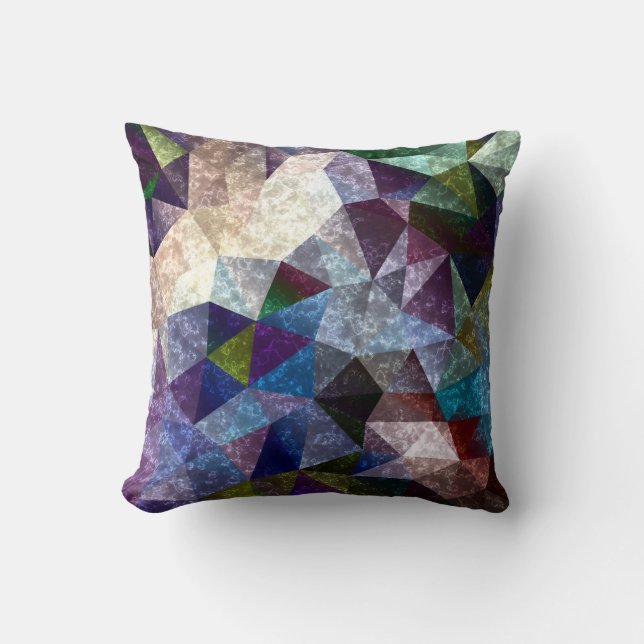Marble polygonal pattern cushion (Front)