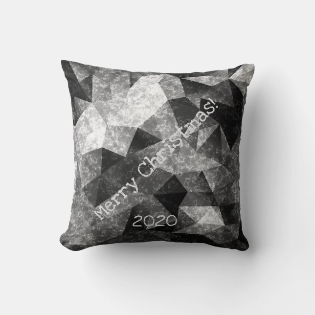 Marble polygonal pattern cushion (Front)
