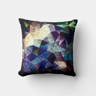 Marble polygonal pattern . Merry Christmas! Throw Cushion