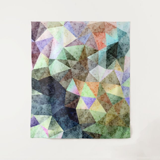 Marble polygonal pattern tapestry (Front)