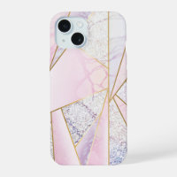 Marble Quartz Rose gold glitter like