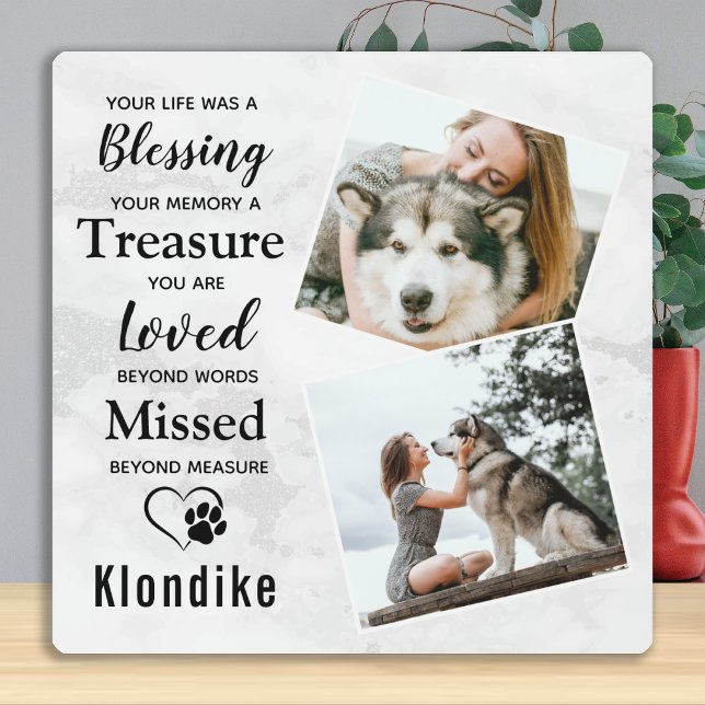 Marble Remembrance Pet Loss Keepsake Pet Memorial Plaque (Creator Uploaded)