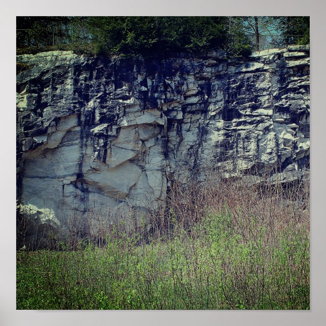 Marble Rock Cliff At Natural Bridge 2 Nature  Poster (Front)