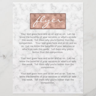 Marble Rose Gold Box Elegant Flyer