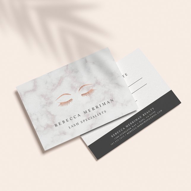 Marble Rose Gold Lashes & Brows Gift Certificate (Creator Uploaded)