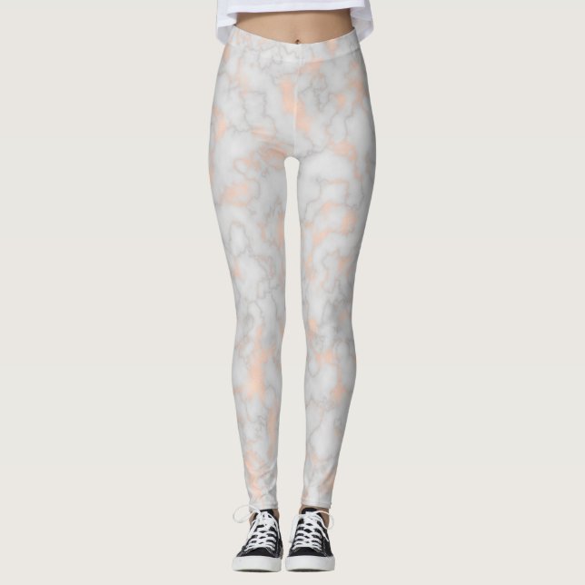 Marble rose gold leggings (Front)
