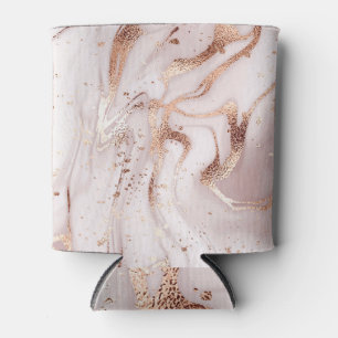 Marble Rose Gold: Liquid Abstract. Can Cooler