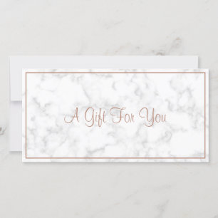 Marble Rose Gold Salon Modern Gift Certificate