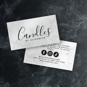 Marble Script Candle Maker Calling Card