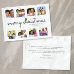 Marble Script Photo Collage Christmas Holiday Card<br><div class="desc">Send love to family and friends with this photo holiday card.</div>