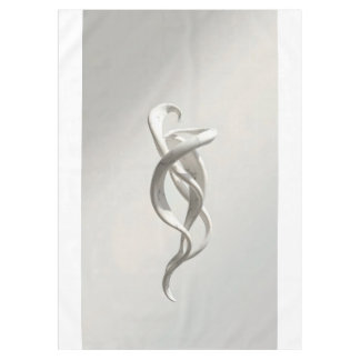 marble sculpture with flowing tablecloth