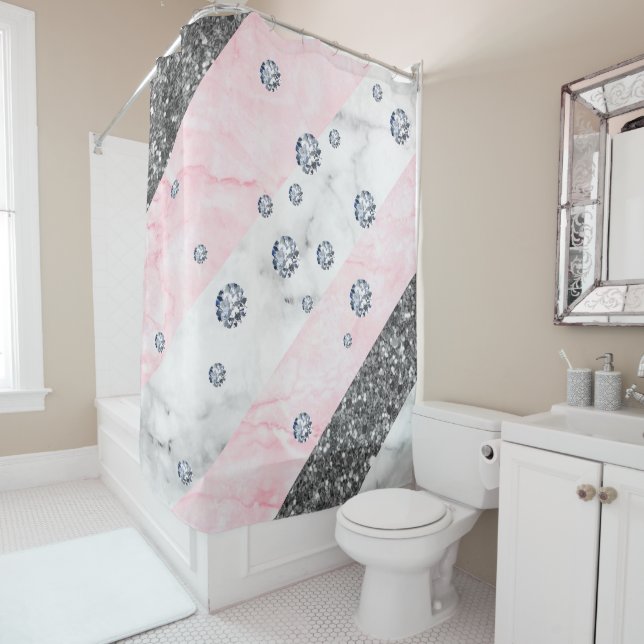 Marble Shower Curtain (In Situ)
