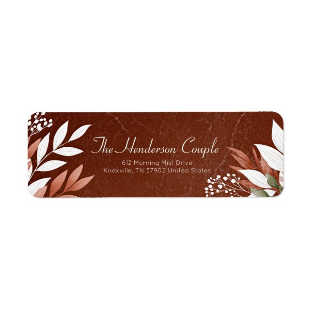 Marble Sienna Earthy Botanical Border (Front)