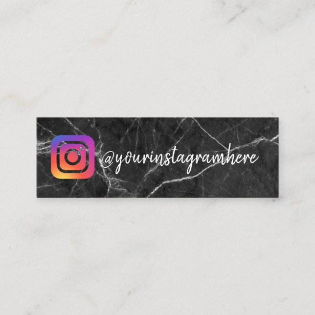marble social media business card (Front)